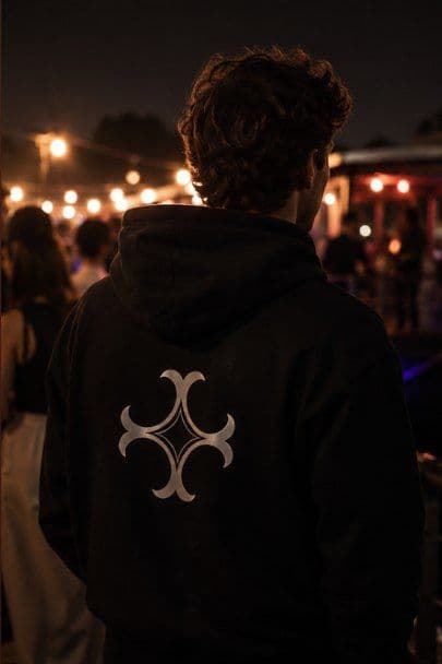 Hoodie Star Club, dos brodé